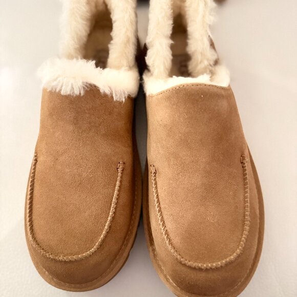 NIB UGGS UGG AUSTRALIA LORIA PULL ON SLIPPERS SHOES SIZE 9 CHESTNUT - Picture 6 of 9